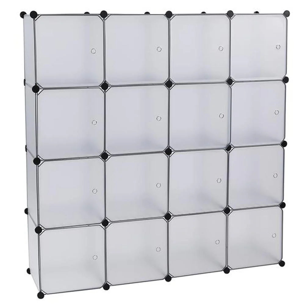 16-Cubes Storage Case Shelf Shelving Bookcase Bookshelf Organizing Closet Toy Organizer Cabinet