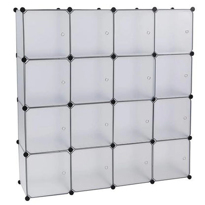 16-Cubes Storage Case Shelf Shelving Bookcase Bookshelf Organizing Closet Toy Organizer Cabinet