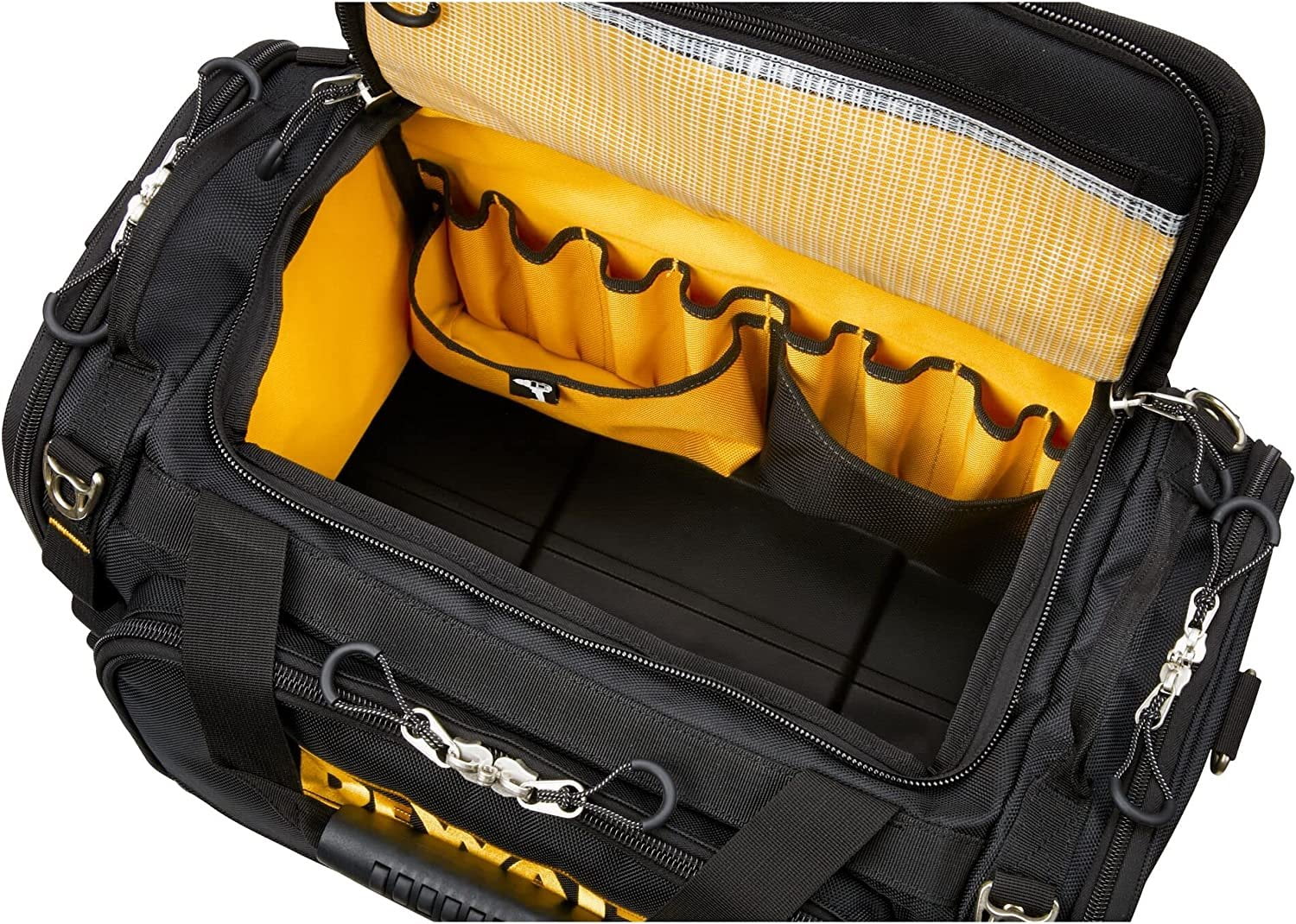 DEWALT Tool Bag 50 Pockets Waterproof Base Vertical Storage, Black