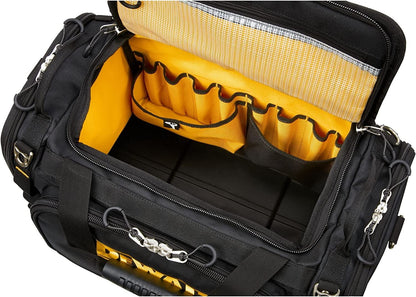DEWALT Tool Bag 50 Pockets Waterproof Base Vertical Storage, Black