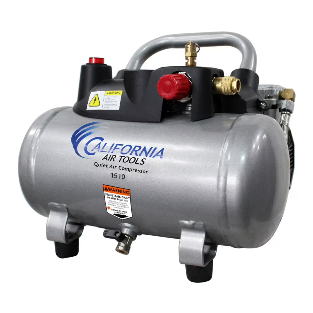 California Air Tools CAT-1510 1 HP 1.5 Gallon Steel Air Tank Quiet Air Compressor