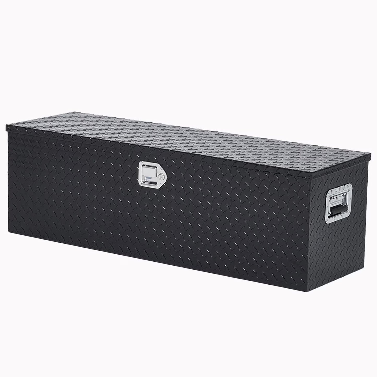Mescukay 48" Aluminum Truck Tool Box for Pickup Truck Bed RV Toolbox, Heavy Duty Tool Storage Box, Waterproof Storage Organizer Chest with Handle and Lock, 48"x15"x15"