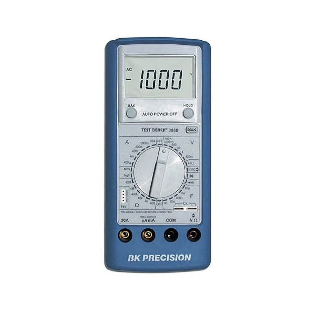 BK Precision 388B 3 3/4, 4000 Count Test Bench Digital Multimeter in Rubberized Case