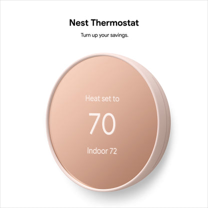 Google Nest Thermostat - Smart Programmable Wi-Fi GA01334-US - Snow