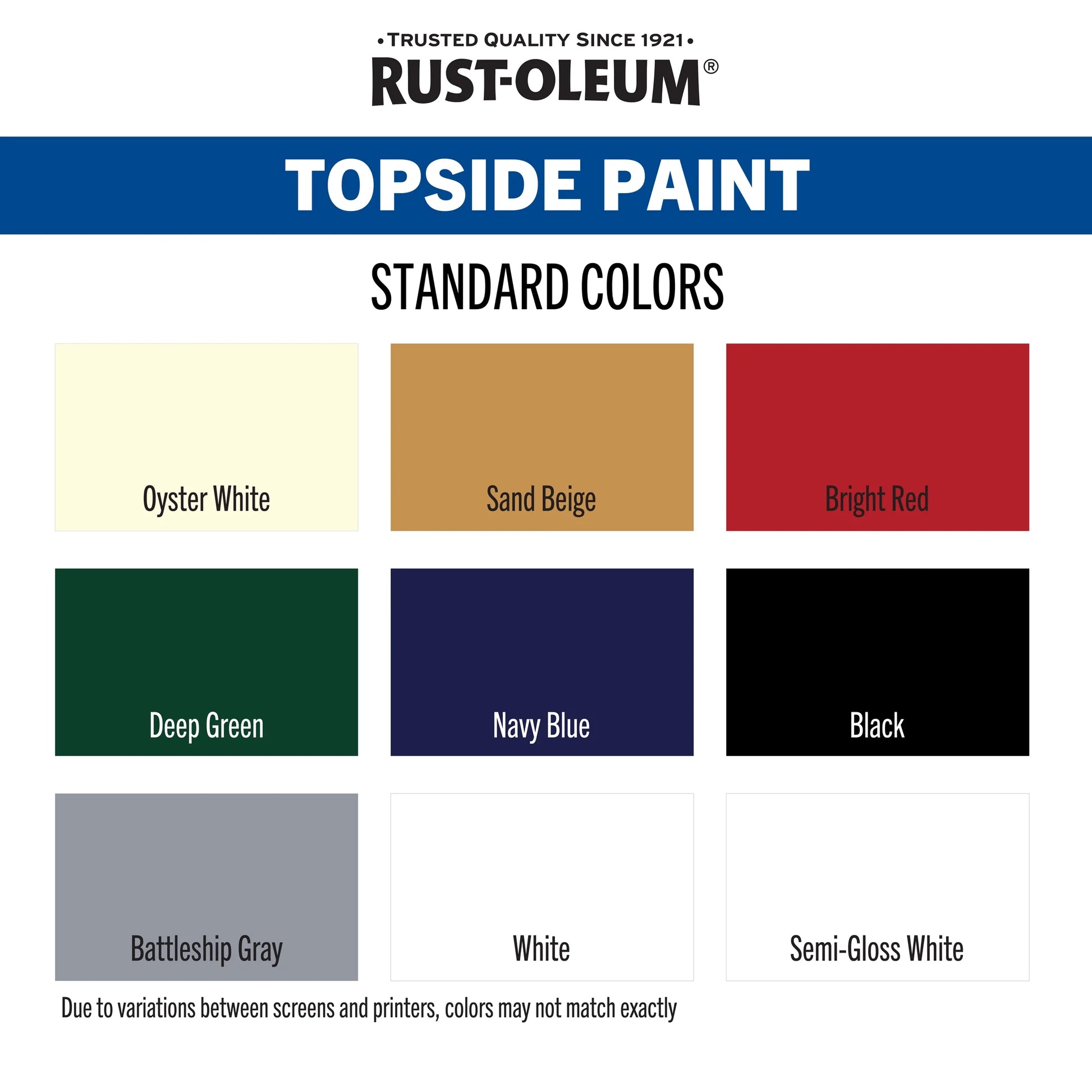 4 Pack, Oyster White, Rust-Oleum Marine Gloss Topside Paint- 207001, Quart