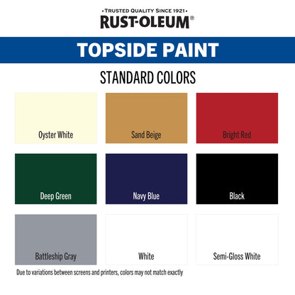 4 Pack, Oyster White, Rust-Oleum Marine Gloss Topside Paint- 207001, Quart