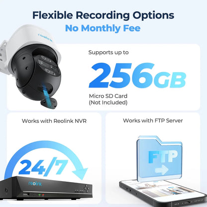 Reolink TrackMix 4K PTZ Auto-Track 8MP Dual-Lens PoE IP Camera,6X Hybrid Zoom,355?Pan& Tilt Outdoor Surveillance