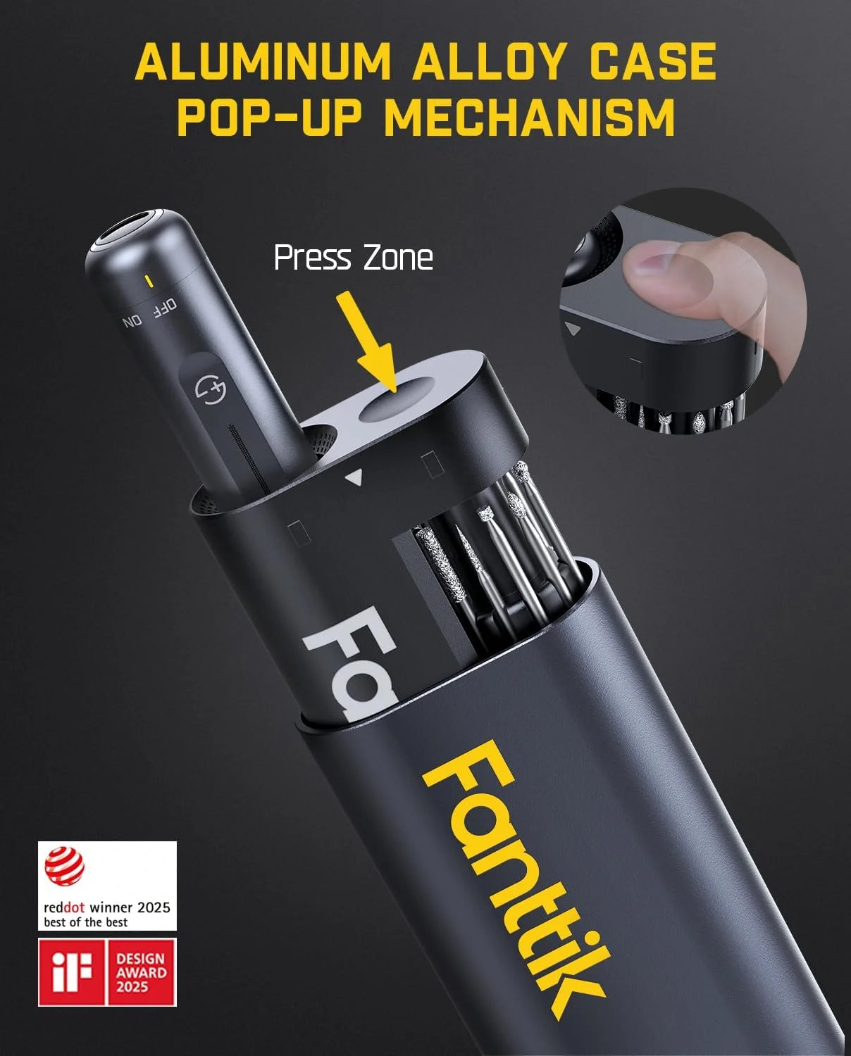F2 Master Cordless Rotary Tool Kit 4V, 25000 RPM, 5 Speeds, 35 Accessories, Power Tool for , Polishing, Drilling, Carving