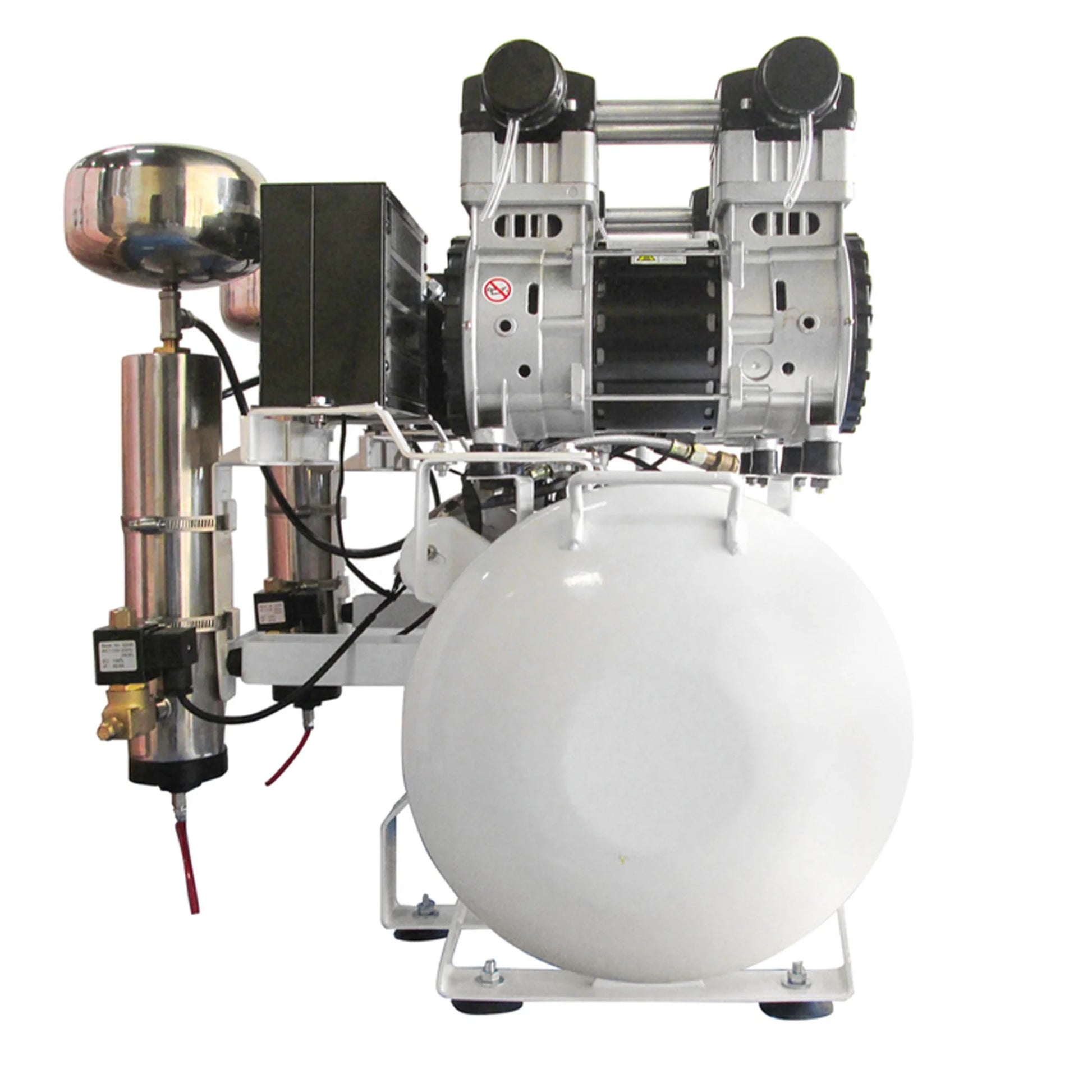 4 HP 20 Gallon 20040DCAD Ultra Quiet and Oil-Free Hot Dog Air Compressor with Air Dryer