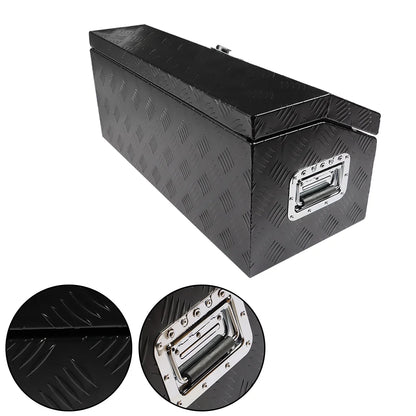 Genrics 30" x 13" x13" Black Aluminum Underbody Tool Box for Truck Pickup RV Trailer ATV