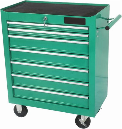 BEIMIMU Tool Chest,7-Drawer Rolling Tool Storage Cabinet, Portable Multifunctional Tool Storage Chest with Locking Mechanism for Garage Workshop Warehouse Repair Shop Metal Tool Cart