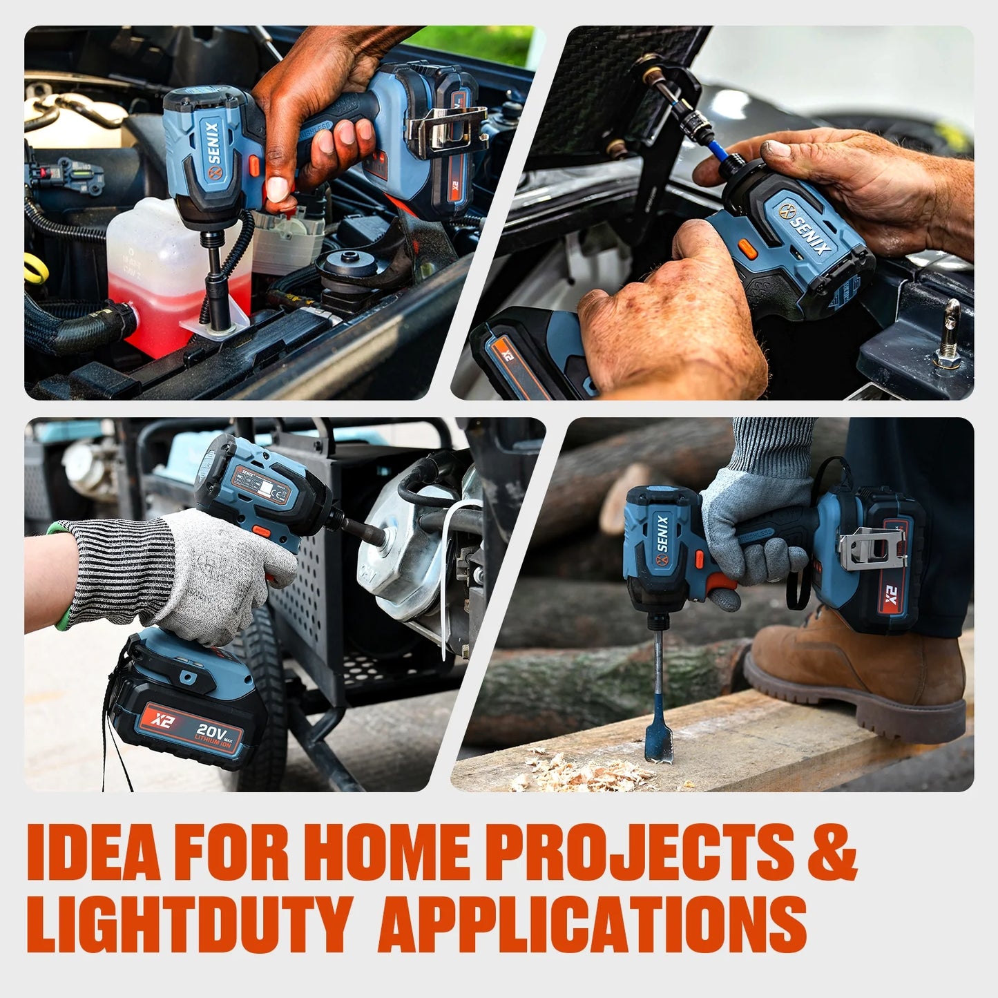 SENIX 20 Volt Max* 1/4-Inch Impact Driver, Brushless Motor, 130 Foot-Pound of Max Torque, 3000 RPM (Battery, Charger and Soft Bag Included) PDIX2-M2
