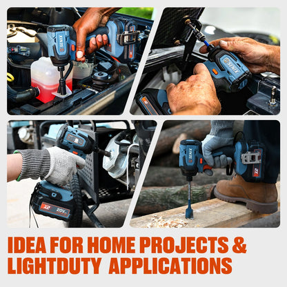 SENIX 20 Volt Max* 1/4-Inch Impact Driver, Brushless Motor, 130 Foot-Pound of Max Torque, 3000 RPM (Battery, Charger and Soft Bag Included) PDIX2-M2