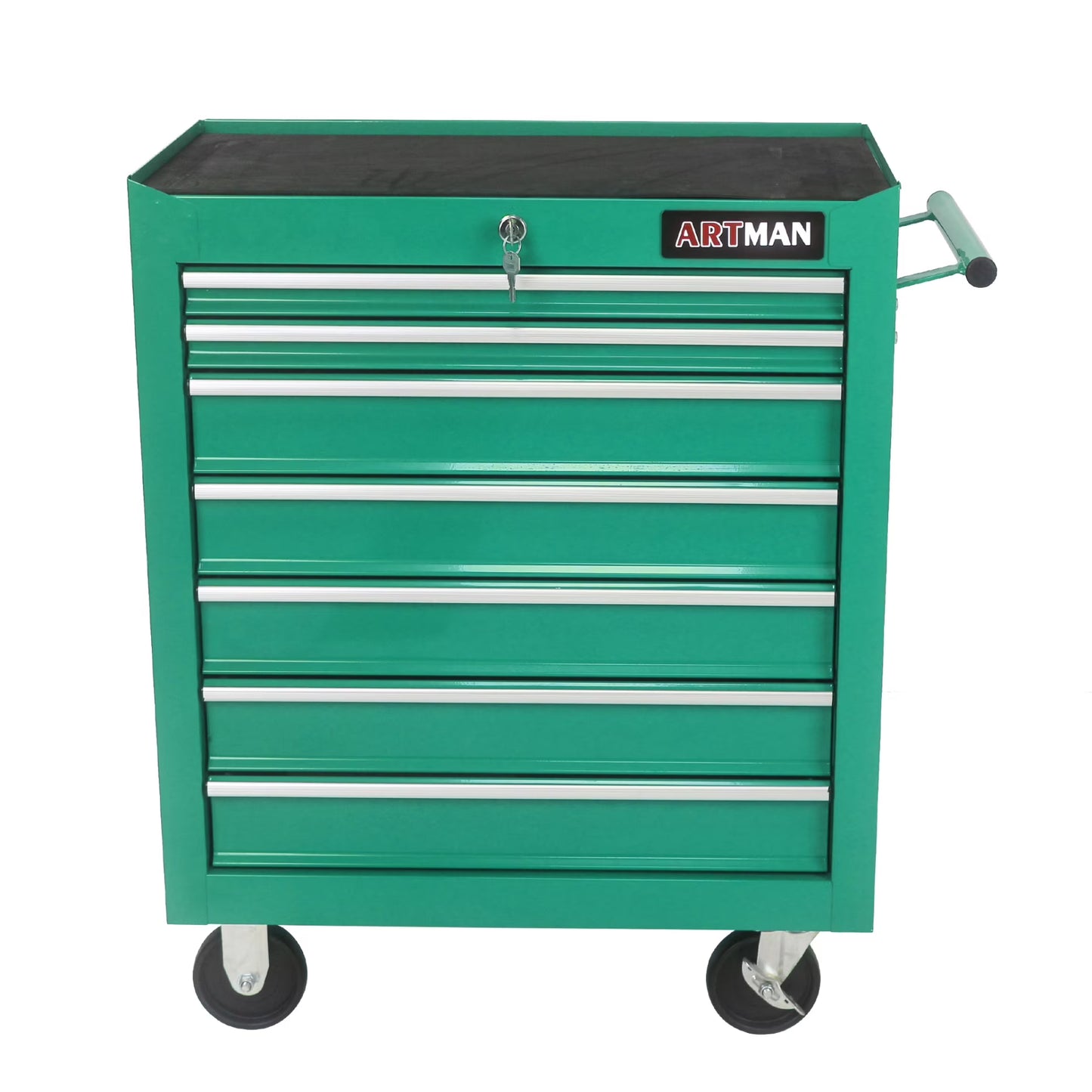 7-Drawer Rolling Tool Chest, Metal Tool Storage Organizer Cart with Locking System and Wheels, Multifunctional Mechanic Tool Cart for Garage, Warehouse, Workshop, Repair Shop, Red