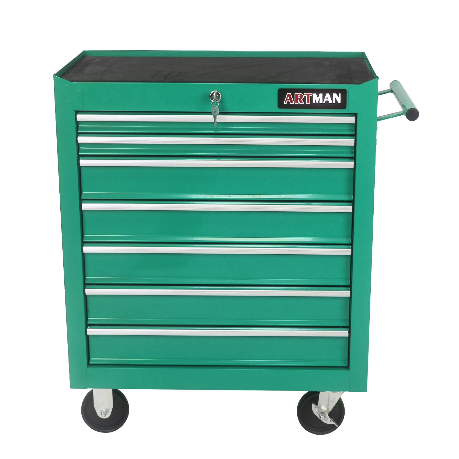 7-Drawer Rolling Tool Chest, Metal Tool Storage Organizer Cart with Locking System and Wheels, Multifunctional Mechanic Tool Cart for Garage, Warehouse, Workshop, Repair Shop, Red
