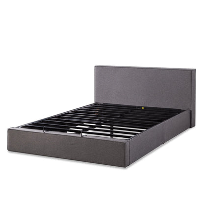 Zinus Finley 34" Upholstered Platform Bed with Lifting Storage, Full