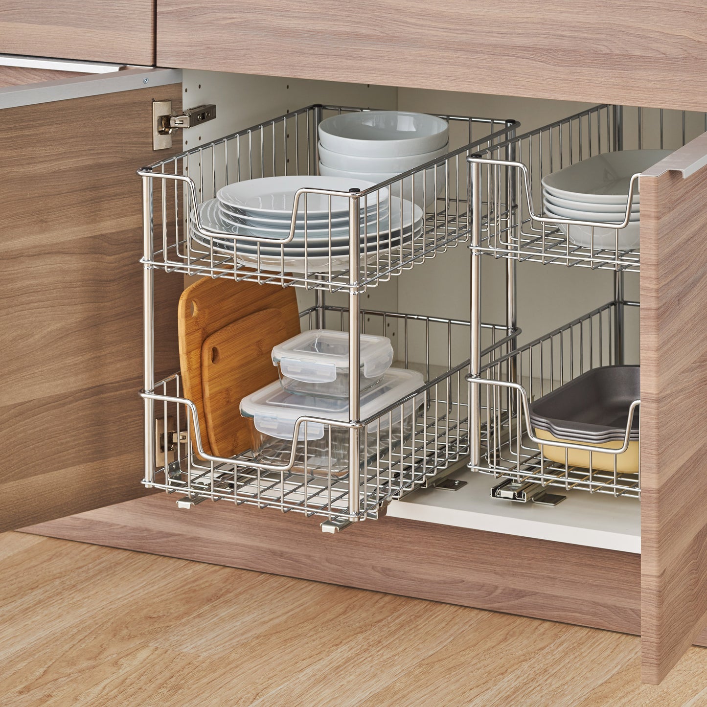 TRINITY EcoStorage 2-tier Wire Drawer with Slides, 2-pack