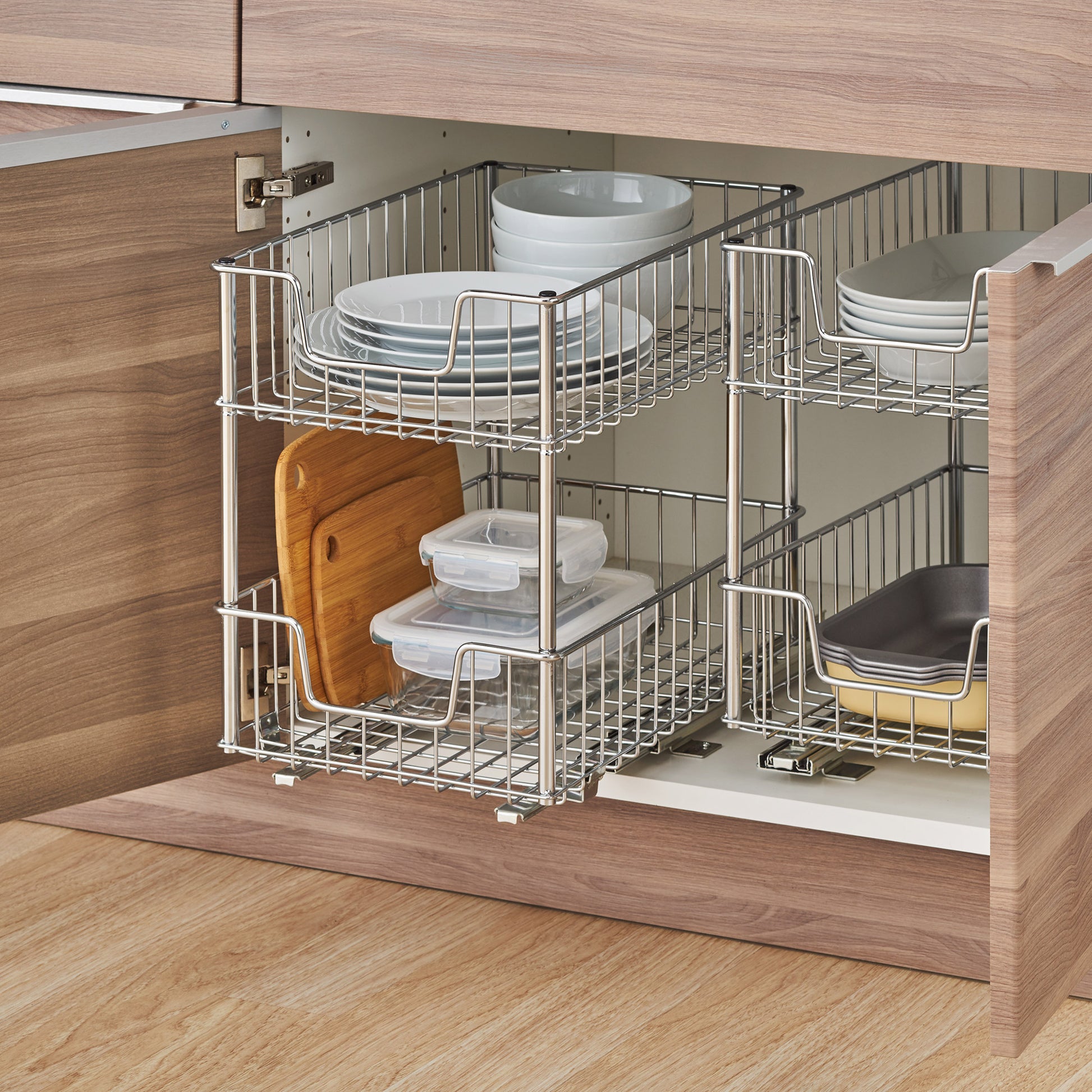 TRINITY EcoStorage 2-tier Wire Drawer with Slides, 2-pack