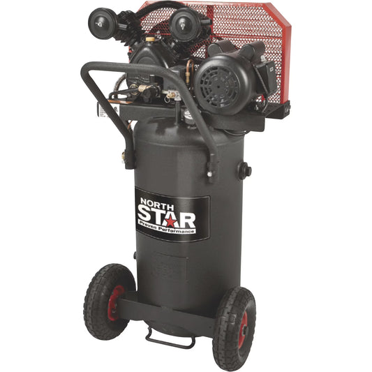 NorthStar Single-Stage Portable Electric Air Compressor, 2 HP, 20-Gallon, 5.0 CFM, Vertical