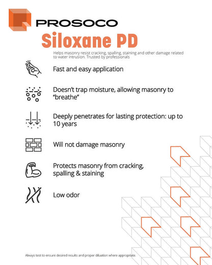 PROSOCO Sure Klean Weather Seal Siloxane PD (Gallon) - Ready-to-Use, Pre-Diluted, Water Repellent for Concrete, Masonry and Stucco. Concrete, brick and paver sealer - Trusted by Professionals
