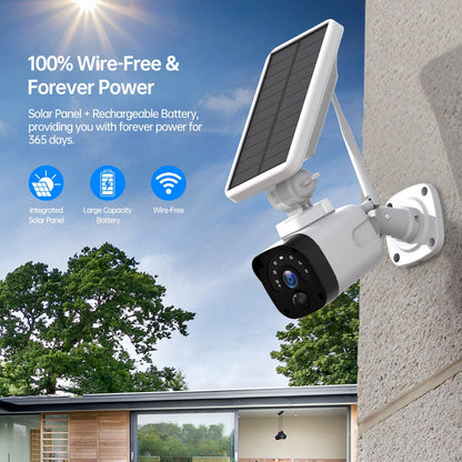 TOGUARD SC04 2K/4MP Solar Security Camera System Outdoor WiFi Wireless Bullet Surveillance Camera NVR HDMI Connector