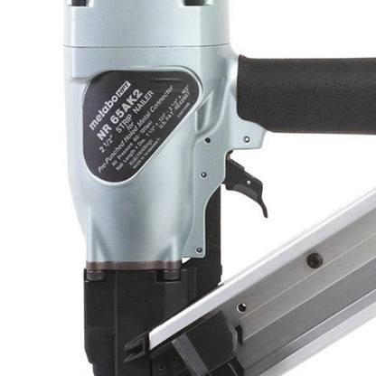 Metabo HPT Metal Connector Nailer | Pro Preferred Brand of Pneumatic Nailers | 36 Degree Short Magazine | Accepts 1-1/2-Inch to 2-1/2 Nails | Ideal for Fastening Metal Connectors to Wood | NR65AK2S