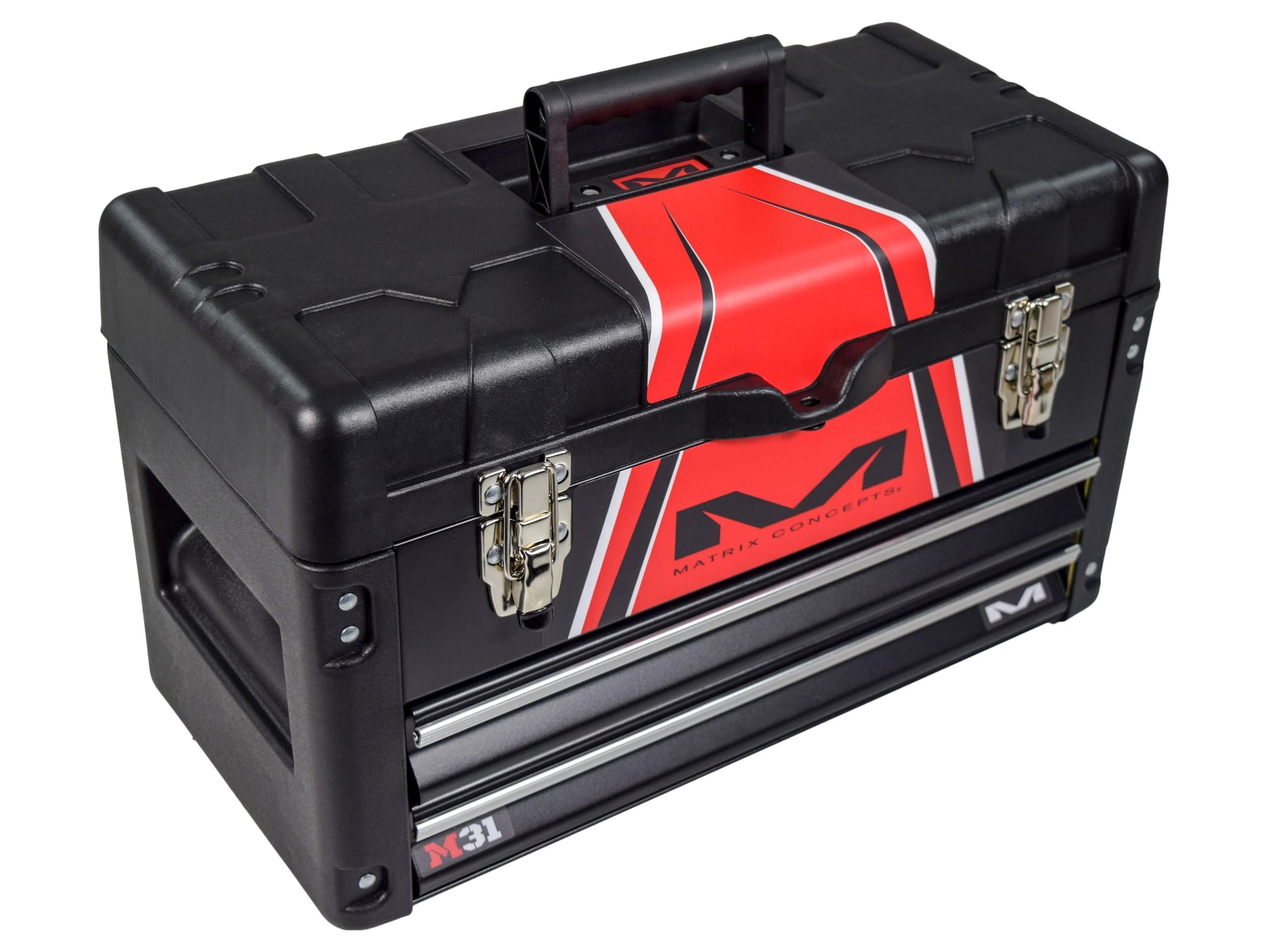 Matrix Concepts M31 Worx 2 Drawer Portable Tool Box (Black/Red) M31-402