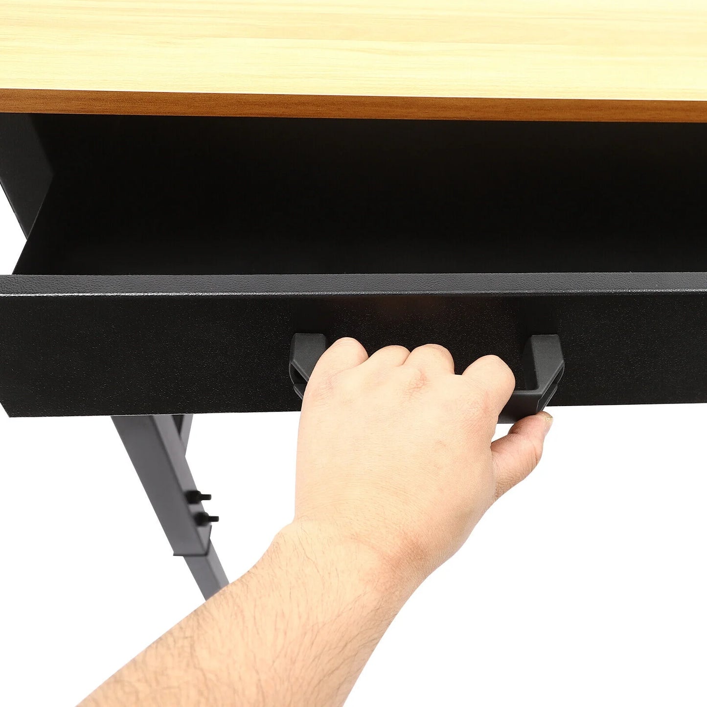 Multi-Functional Mobile Workbench | Adjustable Height | Power Outlet & Drawer | 200 lbs Capacity | Ideal for Garage, Home, and Office