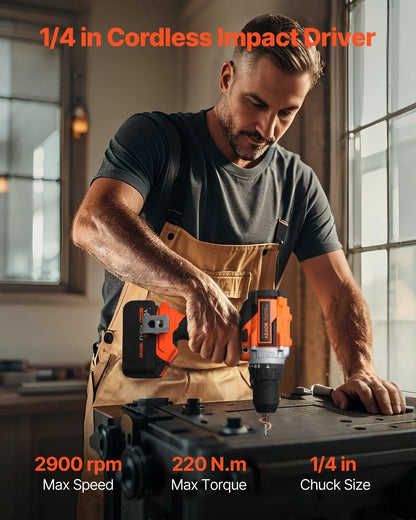 Tool Combo Kit Max 20V Cordless 2-Tool Power Combo Kit with 4.0 Ah Battery - Home & Workshop Use