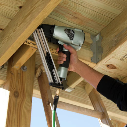 Metabo HPT Metal Connector Nailer | Pro Preferred Brand of Pneumatic Nailers | 36 Degree Magazine | Accepts up to 1-1/2-Inch Nails | Ideal for Fastening Metal Connectors to Wood | NR38AK