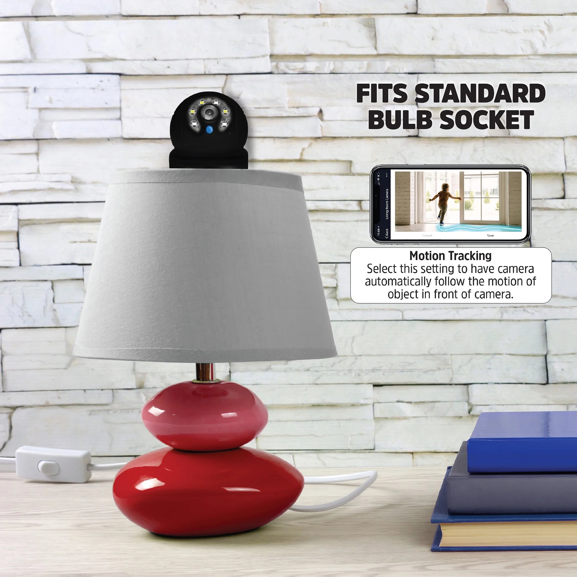 Energizer Smart Light Bulb Security Camera 2-Pack, Outdoor Socket Camera, 1080p, Auto Tracking, Pan & Tilt, Night Vision, 2-Way Audio, Instant Alerts, Remote Access, Works with Google Home & Alexa