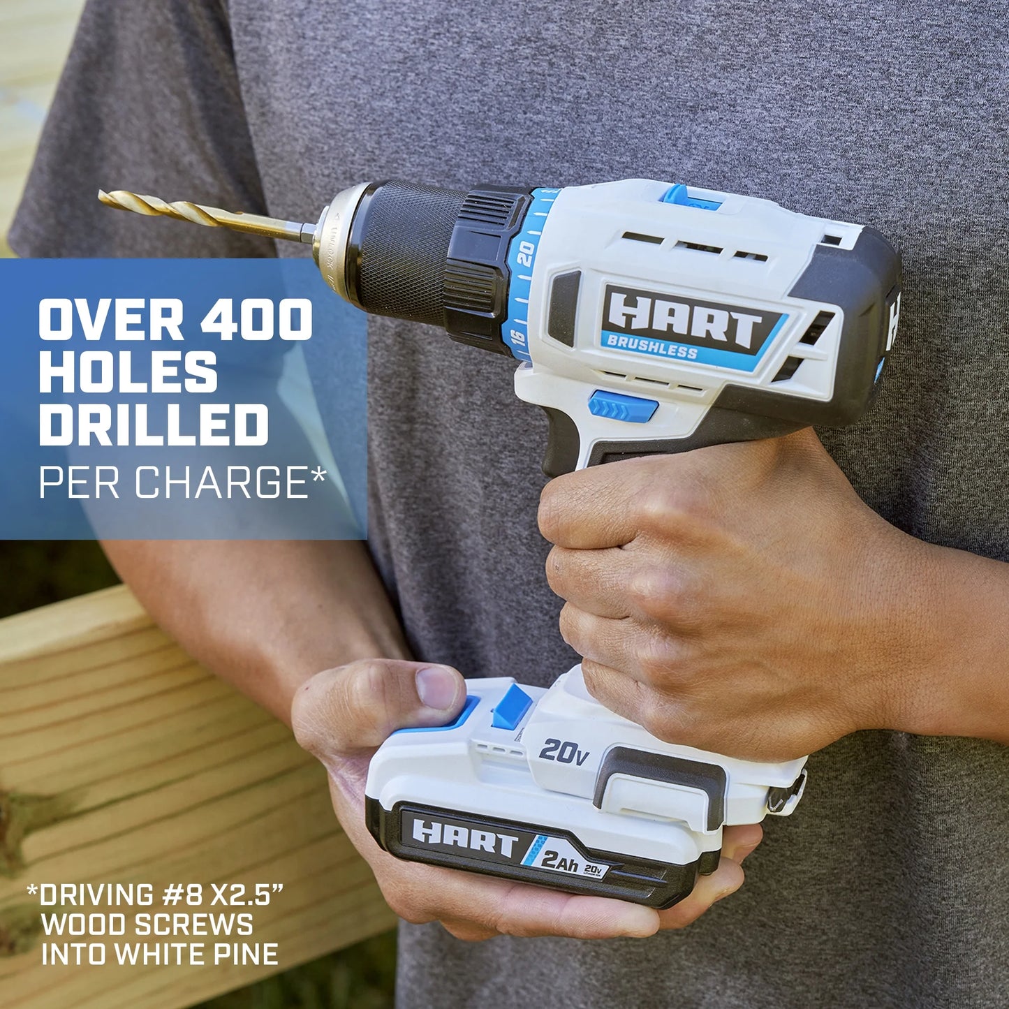 HART Cordless 20-Volt Brushless 1/2-inch Drill/Driver (Battery Not Included), New Condition