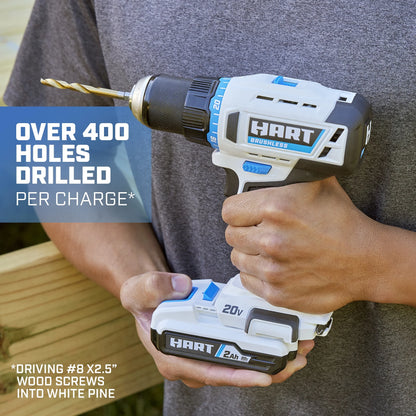 HART Cordless 20-Volt Brushless 1/2-inch Drill/Driver (Battery Not Included), New Condition