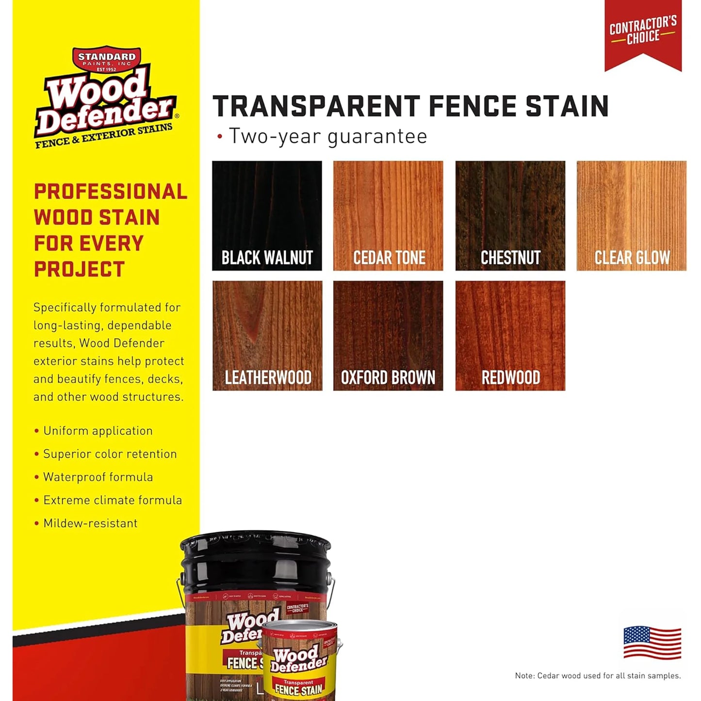 Wood Defender Transparent Fence Stain SADDLE TAN 5-gallon