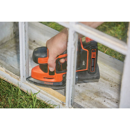 BLACK+DECKER 20V MAX* Cordless Mouse Sander, BDCMS20C