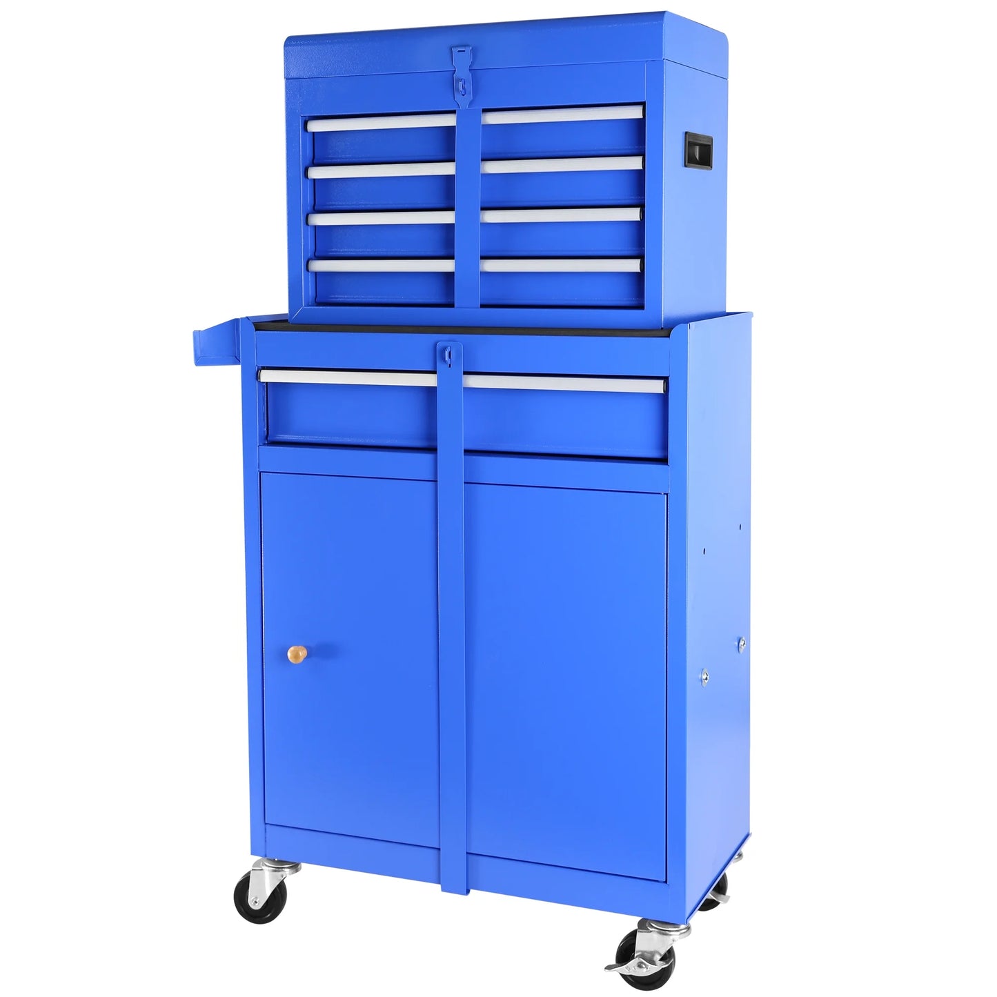 DUOSONG 5-Drawer Rolling Tool Chest, High Capacity Tool Storage Cabinet W/Lockable Wheels, Adjustable Shelf & Anti-Slip Liner, Detachable Tool Box Organizer, Rolling Tool Cabinet Blue Steel Tools &