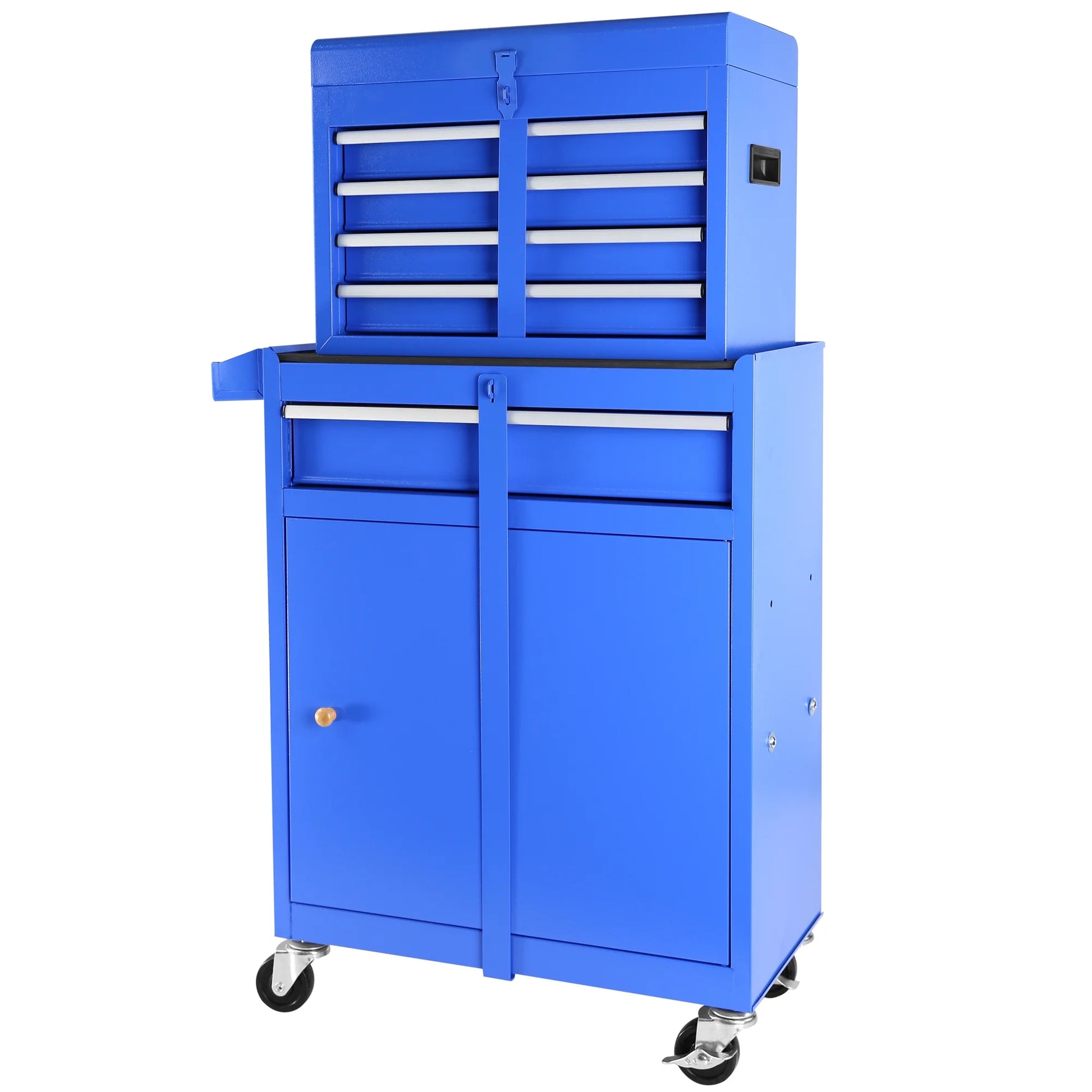 DUOSONG 5-Drawer Rolling Tool Chest, High Capacity Tool Storage Cabinet W/Lockable Wheels, Adjustable Shelf & Anti-Slip Liner, Detachable Tool Box Organizer, Rolling Tool Cabinet Blue Steel Tools &