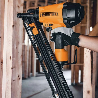 Freeman G2FR3490 2nd Generation Pneumatic 34 Degree 3-1/2" Framing Nailer with Adjustable Metal Belt Hook and 1/4" NPT Air Connector