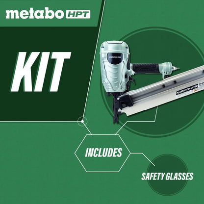 Metabo HPT Framing Nailer, Pro Preferred Brand of Pneumatic Nailers, 21 Degree Magazine, Accepts 2-Inch to 3-1/2-Inch Plastic Collated Nails, Ideal for Framing, Flooring, & Roof Decking, NR90AES1