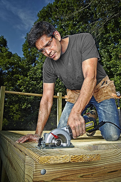 Rockwell RK3441K 4-1/2" 5 Amp Compact Corded Circular Saw Tool Kit, 3500 RPM