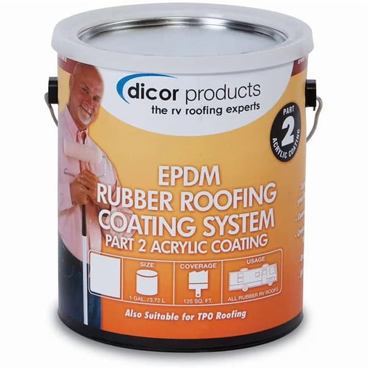 Dicor 1 gal Epdm Rubber Roof Coating Can, Tan