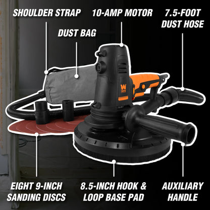 WEN 10-Amp Variable Speed Handheld Drywall Sander with Dust Hose and Collection Bag