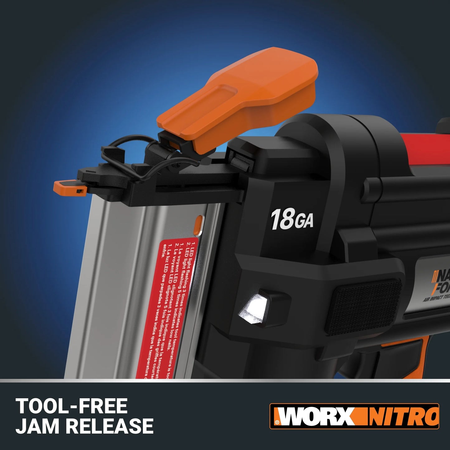 Worx Nitro WX842L.9 20V Power Share Cordless 18GA Brad Gun (No Battery and Charger Included - Tool Only)