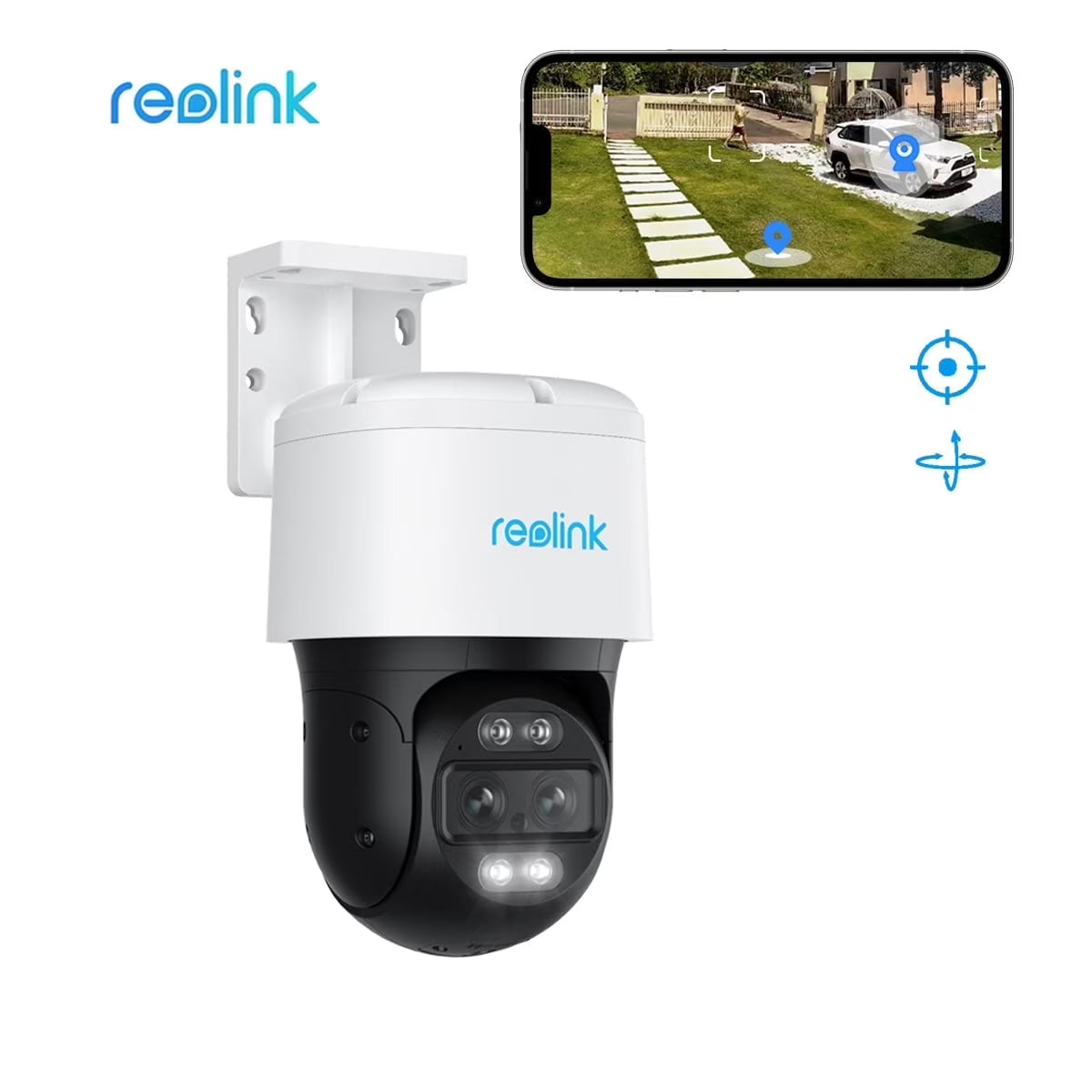 Reolink TrackMix 4K PTZ Auto-Track 8MP Dual-Lens PoE IP Camera,6X Hybrid Zoom,355?Pan& Tilt Outdoor Surveillance
