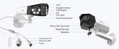 Reolink 4K Duo 2 Series Dual-Lens 180? PoE Camera, Color Night Person/Car/Pet Detection, 2-Way Audio