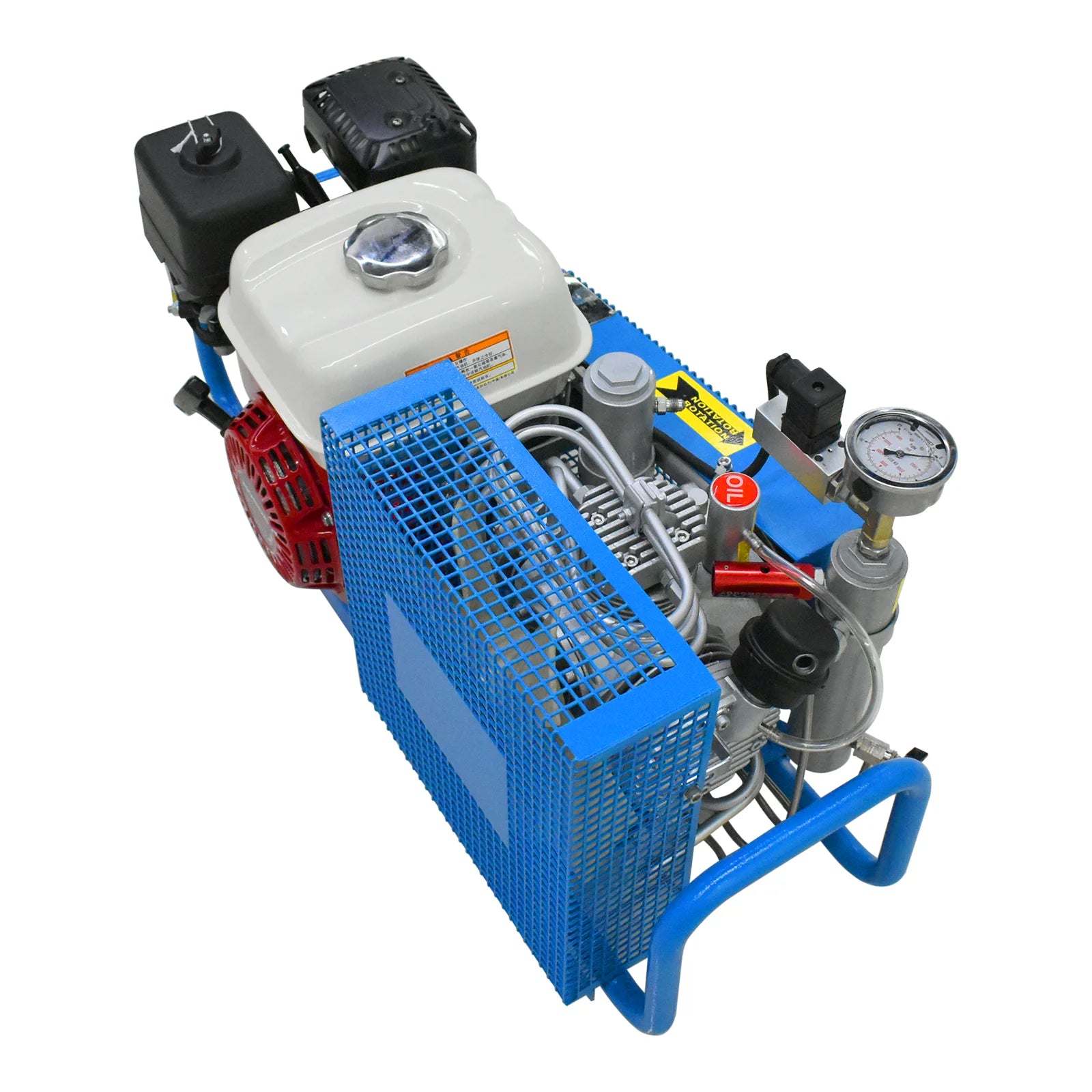 TUDIVING PCP Air Compressor, 4500psi/300bar Air Pump, 100L/min Air Flow Diving Compressor, Built-in filter for Scuba Tank Paintball, Gasoline Engine