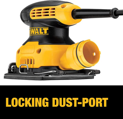 DEWALT Palm Sander, 1/4 Sheet (DWE6411K), Yellow