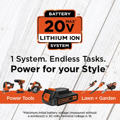 BLACK+DECKER 20V Cordless 3/8 in Drill Driver, 1.5Ah, Battery and Charger Included