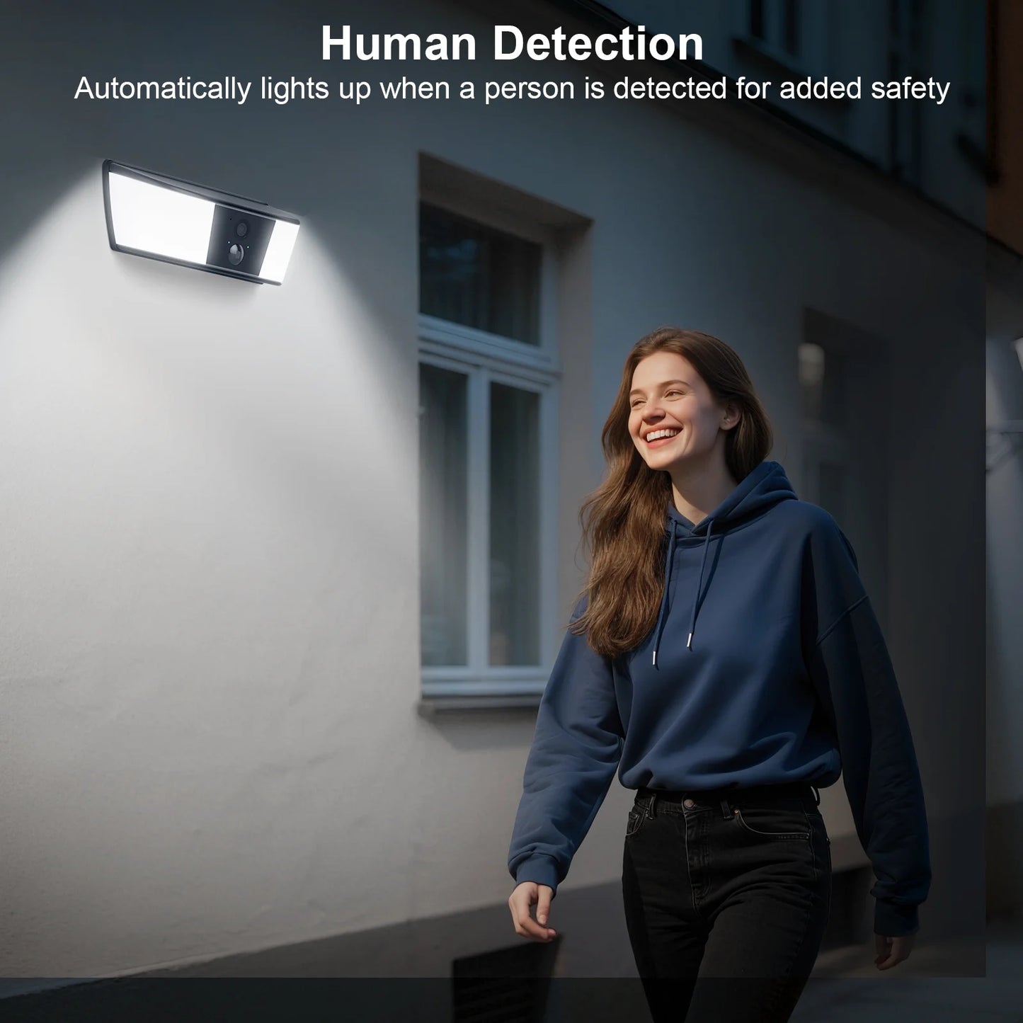 ANRAN 2K Security Camera Wireless Outdoor, Solar Wall Camera, Smart Siren, Spotlights, Color Night Vision, PIR Human Detection, Pan Tilt Control, 2-Way Talk