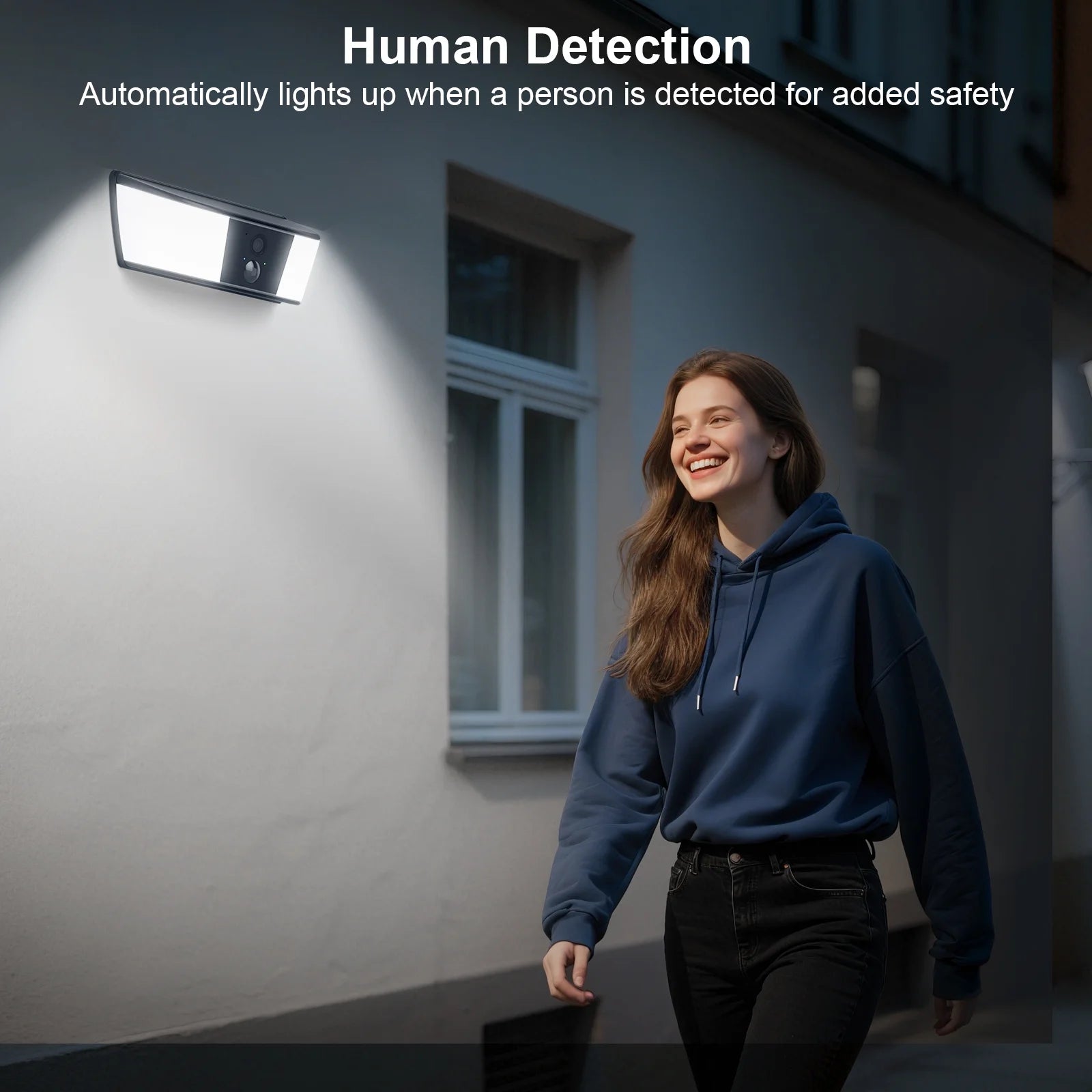 ANRAN 2K Security Camera Wireless Outdoor, Solar Wall Camera, Smart Siren, Spotlights, Color Night Vision, PIR Human Detection, Pan Tilt Control, 2-Way Talk
